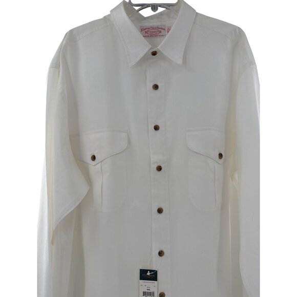 Filson XXL Feather Cloth White Long Sleeve Shirt - Picture 5 of 9